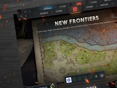 Dota 2 | Game Dashboard dashboard design dota2 game ui
