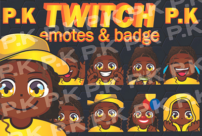 twitch black girls custom emotes bit badge chibi emotes custom emotes emotes sub badge twitch emotes