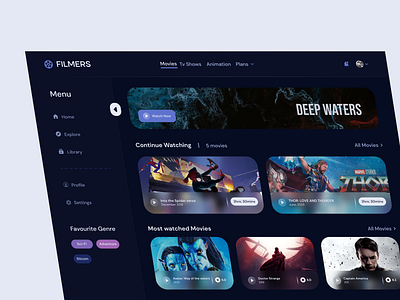 Filmers Streaming platform dailyui product streaming platform ui website