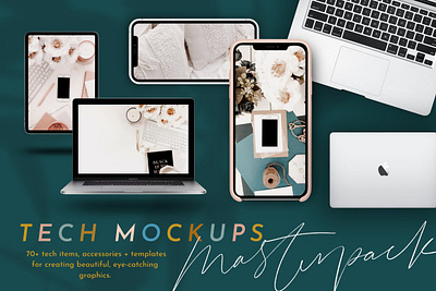 Tech Mockups Masterpack app branding design graphic design illustration logo typography ui ux vector