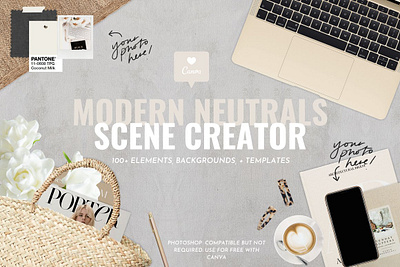 Modern Neutrals Scene Creator Mockup app branding design graphic design illustration logo typography ui vector