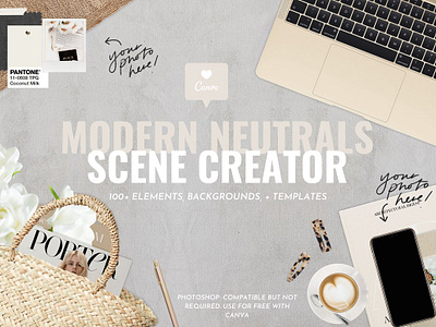 Modern Neutrals Scene Creator Mockup app branding design graphic design illustration logo typography ui vector