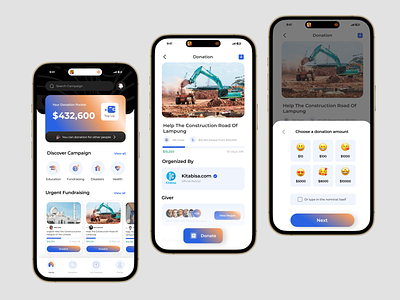 Donation and Charity Apps app app design charty clean ui donate donate app help ios mobile mobile app mobile design support ui ui ux ui design uidesign uiux