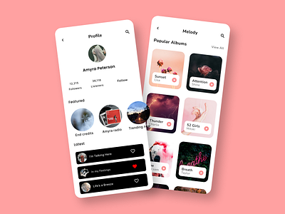 Music App UI/UX design graphic design music app uiux ui