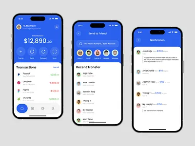 Paymoon - Finance Mobile App app app design bank bank app banking app design finance finance app management mobile mobile app money money save receive money send money