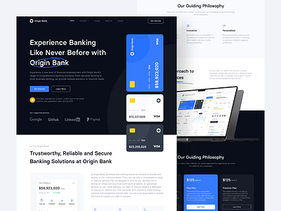 Financial - Landing Page animation bank banking branding case study clean design finance financial fintech graphic design landing page money motion graphics pixlayer ui ux web web design website