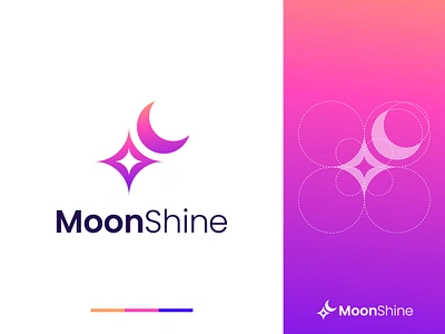 Logo design, modern logo, minimalist logo brand identity branding clean creative diseño de logo grid logo light logo logo design logo designer logodesign logos logotipo minimal minimalist modern logo moon shine sparkle star