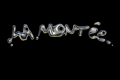 Logo LA MONTÉE brand clothing freelance logo poured vector