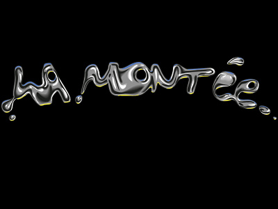 Logo LA MONTÉE brand clothing freelance logo poured vector