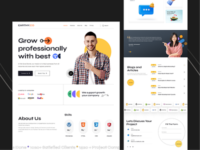 Personal Portfolio | Landing Page agency branding clean company homepage mockup personal portfolio resume ui ui ux website