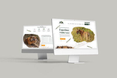 This is a wildlife safari travel website best clean design flat jungle light professional safari travel ui unique ux web website website design wordpress