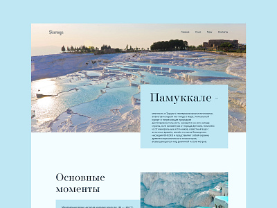 Longread Pamukkale branding design homepage journey longrid main page ui ux webdesign