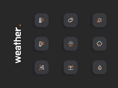Weather Icon Set designsystem figma glymps icon iconography iconsystem isconset resources