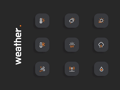 Weather Icon Set designsystem figma glymps icon iconography iconsystem isconset resources