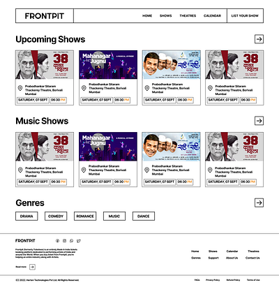 Frontpit - Tickets booking platform app design ui web website