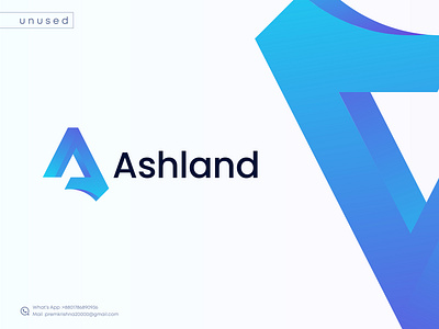 Ashland Logo Design a icon a logo abstract logo brand identity brand mark branding business logo creative logo gradient graphic design icon logo logo designer logo mark logos minimal popular logo typography unique logo vector