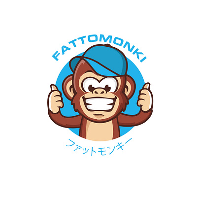 Fat Monkey Logo branding design graphic design illustration logo logodesigner minimal typography ui ux vector