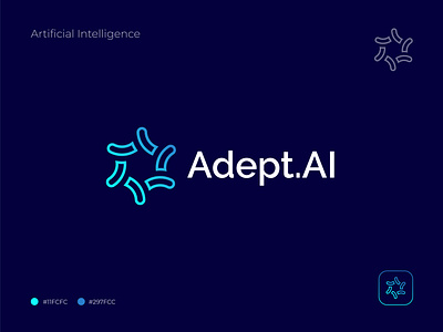 Adept ai logo, Artificial Intelligence logo design ai ailogo app artificial intelligence automation big data blockchain brand branding deep learning design dl fuzzy logic graphic design icon illustration logo machine learning robotics typography