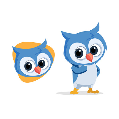 Owl Mascot Logo 3d animation branding design graphic design illustration logo mascot minimal motion graphics typography ui ux vector