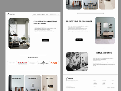 Furniture Brand Website app branding design furniture graphic design logo product ui ux web