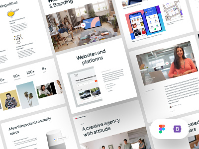Digital Agency Web Template Built Using Figma + Bootstrap about us agency bootstrap case study contact design figma home page html5 kit mobile responsive services studio template theme ui web website work
