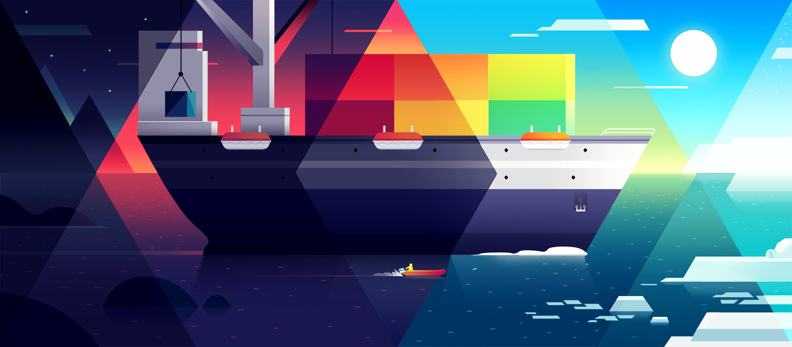 Expeditions art artistic beauty colorful cool deco discovery dream form geometry gradient illustration journey kid little play playground poster travel world