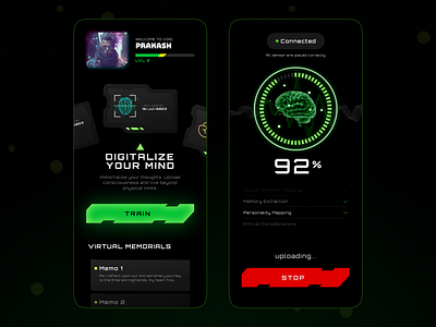 Alive- Conceptual UI | Unleash Your Infinite Echo ai aientity branding community consciousnessuploading cyberpunk design digitalimmortality immortalessence legacyplanning logo transcendtime ui ux