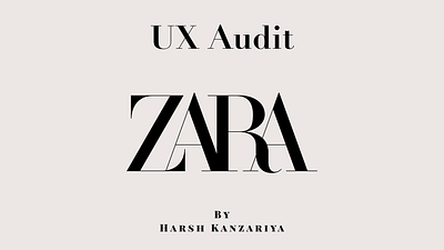 UX audit: ZARA audit branding design ux