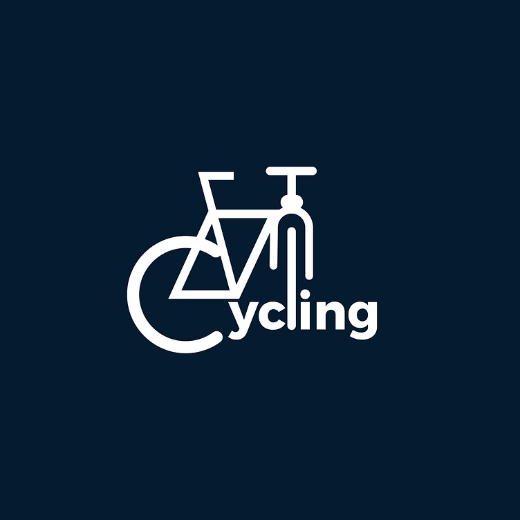 simple and minimal cycling logo design by Sowrov Hira on Dribbble
