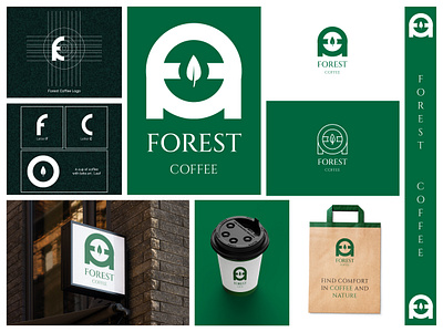 Forest Coffee Logo adobe illustrator adobe photoshop branding figma graphic design logo minimalist design