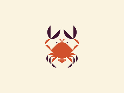 Velvet Crab crab crayfish design flat geometric geometry graphic design icon illustration logo logodesign logotype minimalist symbol vector velvetcrab