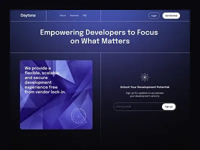 Daytona Website bold creative development interface landing page learning minimal ui ux web web design website