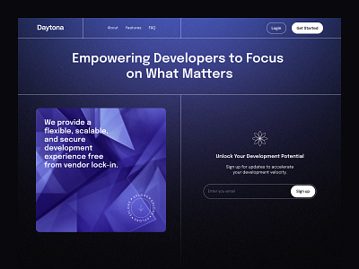 Daytona Website bold creative development interface landing page learning minimal ui ux web web design website