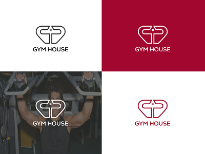 GYM HOUSE LOGO body logo branding creative logo design exercise logo fitness logo graphic design gym logo health logo home logo house logo iconic logo logo logo design mark minimal logo modern logo popular logo vector visual identy logo