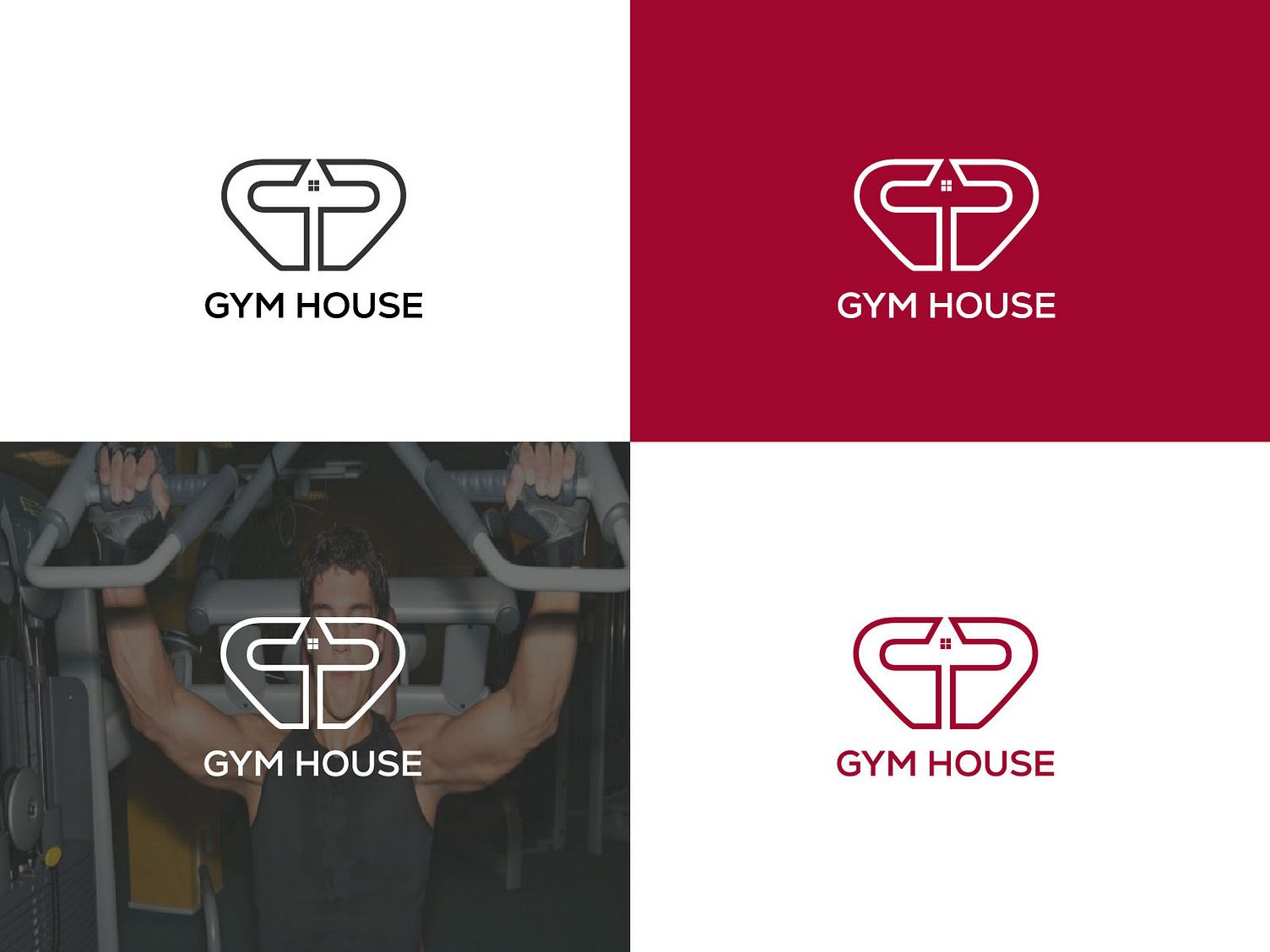 GYM HOUSE LOGO by Rebeka Sultana on Dribbble