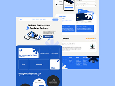 Meny Bank Landing Page design ui ux