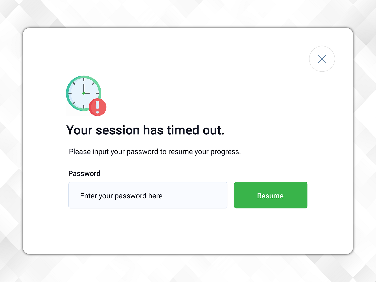 Session timed out ui by ahmad designs on dribbble
