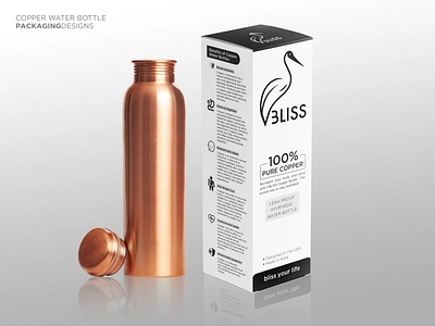 Copper Water Bottle Packaging Designs box box art box design box mockup box packaging cardboard box label label packaging mockup packagedesign packaging packaging box design packaging mockup packagingdesign product box design product branding product label product packaging web design