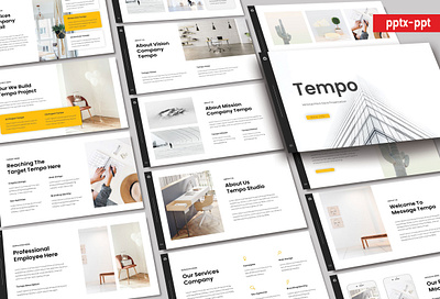 Tempo - Pitch Deck Presentation Template ai branding design graphic design illustration logo powerpoint presentation template ui ux vector