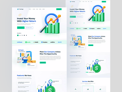 Bitrader - Crypto, Stock and Forex Trading Business Template backend bitcoin bitrade buy crypto crypto currency exchange figma finance finance webdesign finance website froex frontend nft sell the tork tork trading wallet web design
