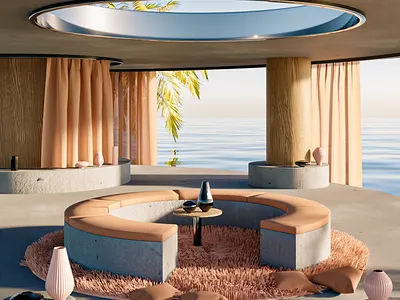 A surreal scene in Blender 3d 3d art arch viz architecture visualization blender environment art surreal scene