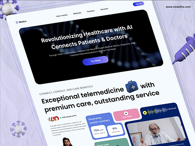Medco - AI Medical Consulting Website artificial intelligence clinical decision support data analysis digital health healthcare healthcare industry healthcare solutions innovation landing page medco medical consulting medical imaging medical research patient care predictive analytics technology telemedicine ui ux website