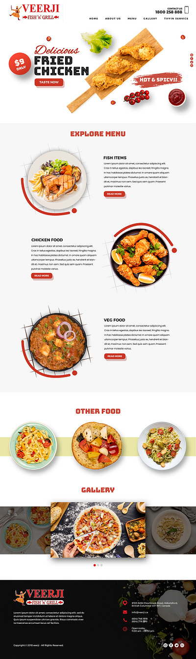 Restaurant Website Design branding design graphic design ui ux web