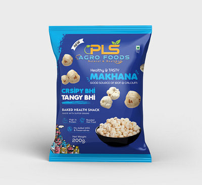 Makhana(Fox Nuts) Pouch Design branding fixnuts fox nuts makhana makhana packaging makhana pouch design mockups design packaging packaging design pouch design snack snacks design