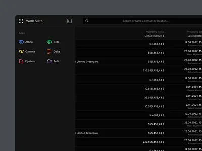 Floating Sidebar app best practice cells clean collapse exapand dashboard data design floating sidebar navigation elements navigation sidebar navigation system table top navigation ui ux