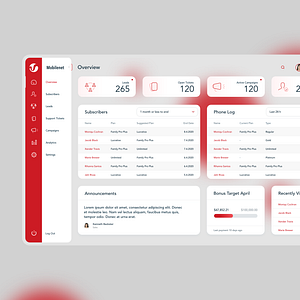 Mobile network dashboard by Andrej Krajčir for Rare Crew on Dribbble