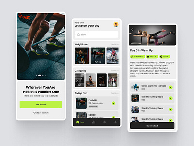 Gym workout app app fitness app gym app ios app mobile app ui ui design workout app