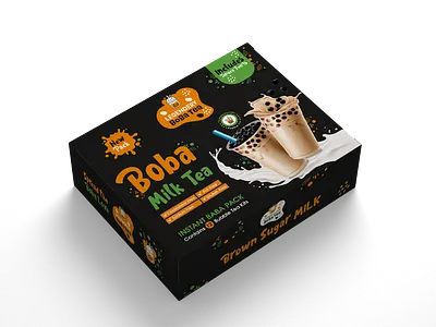 Boba Milk Tea Box Design@+91 9460766425 boba ice cream boba milk tea boba tea box design box packaging branding design graphic design label design logo design mockup packaging packaging design pouch design pouch packaging