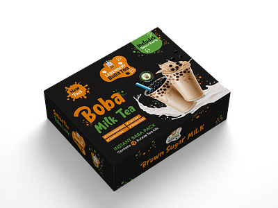 Boba Milk Tea Box Design@+91 9460766425 boba ice cream boba milk tea boba tea box design box packaging branding design graphic design label design logo design mockup packaging packaging design pouch design pouch packaging