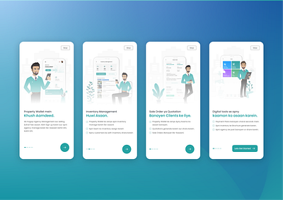 Onboarding Screens - Property Wallet App app design figma mobile app mobile app design onboarding design onboarding mobile app onboarding screen real estate app real estate design seamless experience ui uiux design user friendly user friendly design